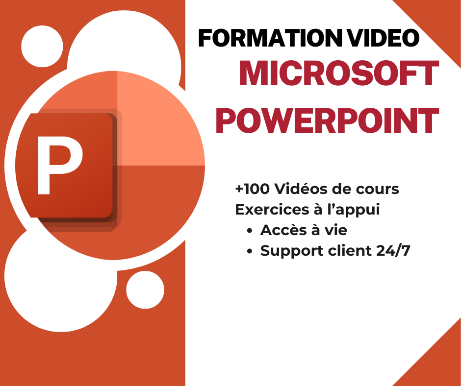 Pack complet de formation vidéo en MICROSOFT POWERPOINT